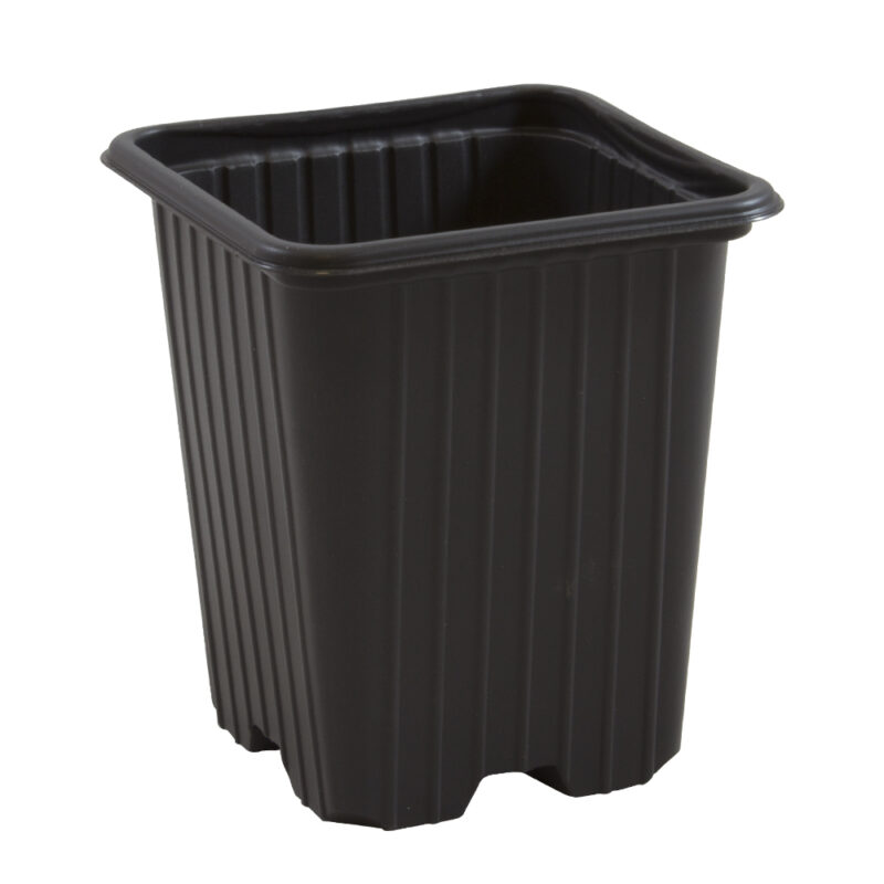 Maceta 7 x 7 x 8 (0,40L) Serie F Negra