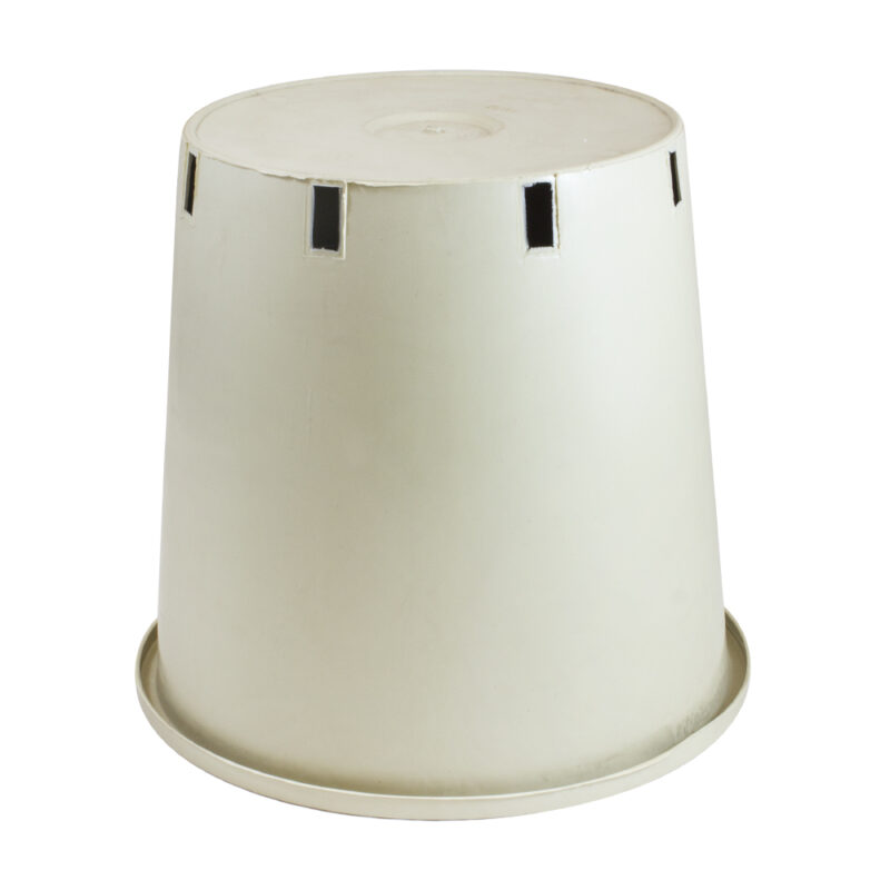 Maceta redonda 24 x 24 x 25 cm (10L) blanca - Imagen 2
