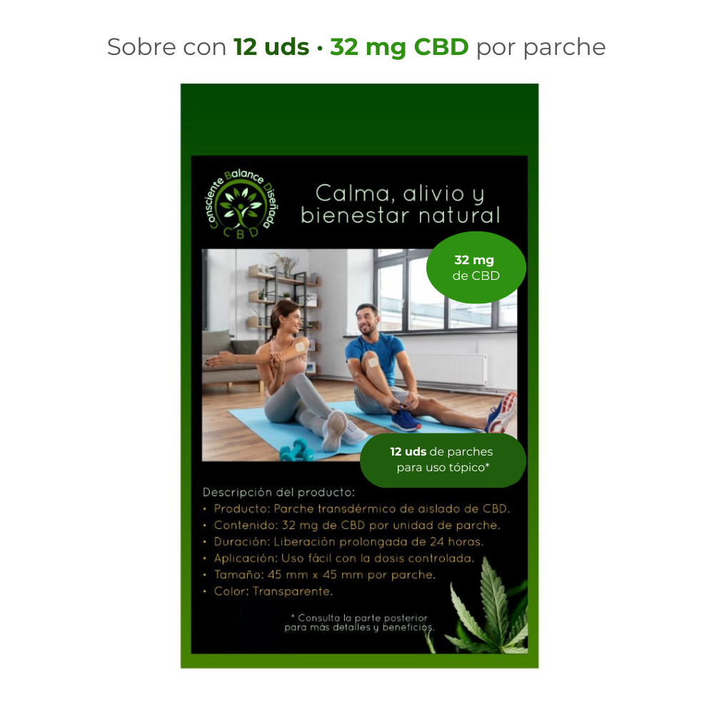 Parche CBD 12 uds 32 mg Cannabidiol