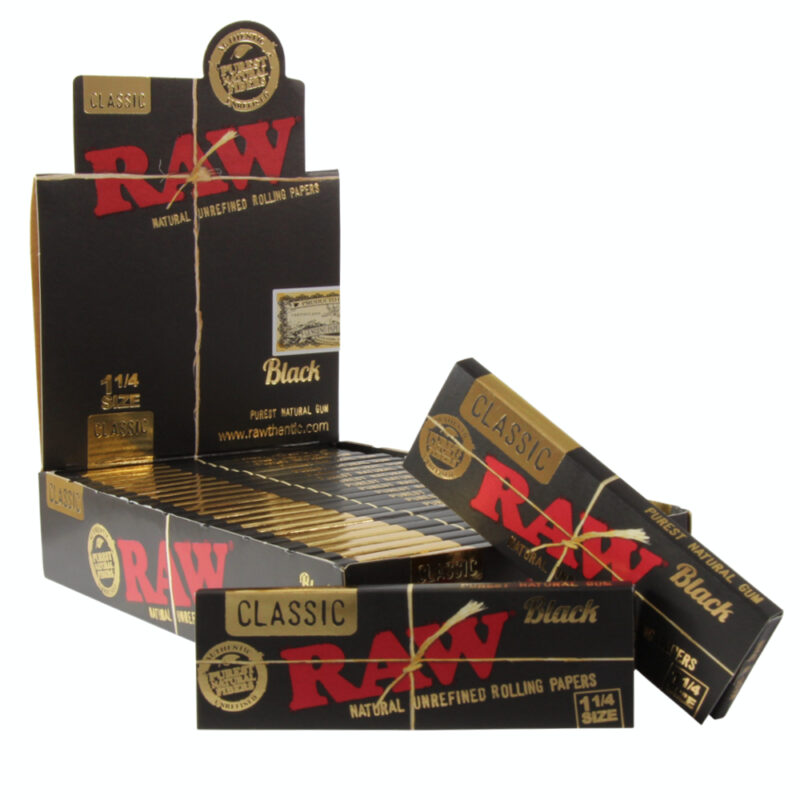 Raw Black 1 ¼ Box/24-50 Leaves - Imagen 2